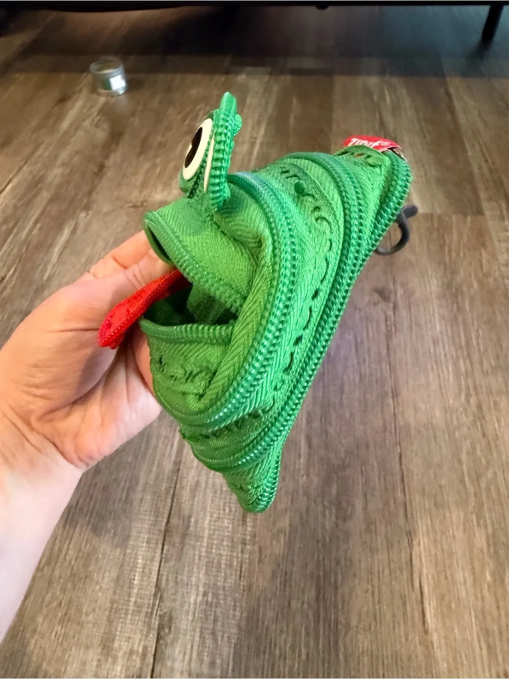 ZIPIT Green Frog Coin Pouch with Red Tongue